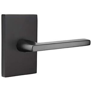 EMTEK Concealed Fastener Modern Rectangular Rosette Privacy Set with Matching Fi